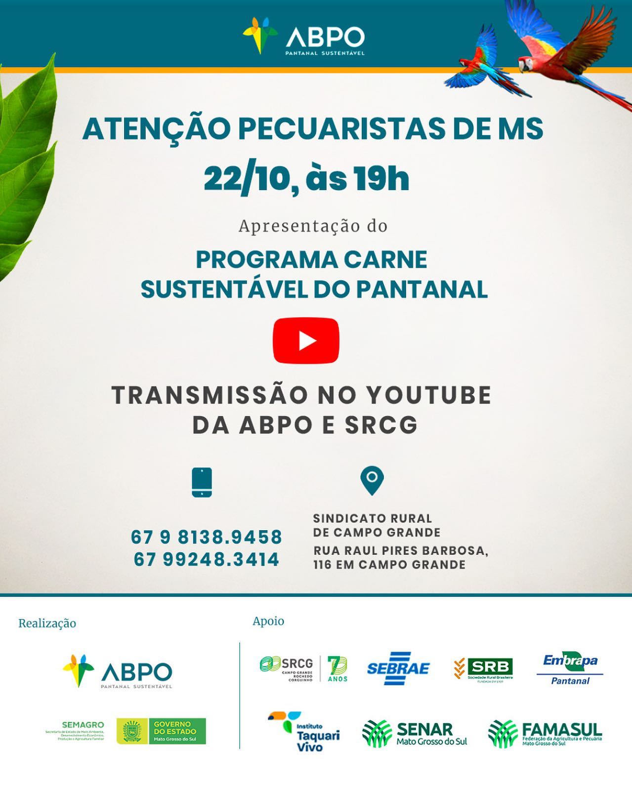 abpo carne sustentável do pantanal