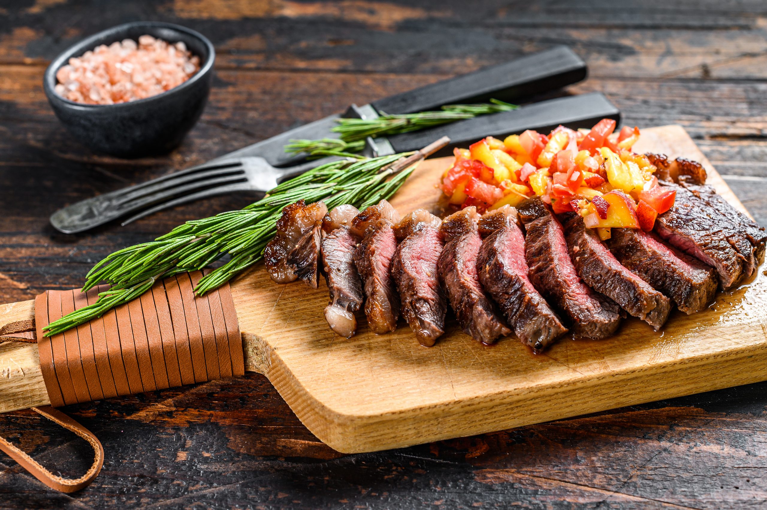 Picanha cortada em tiras