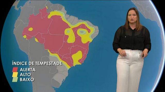 Previsão é de tempestades com risco de granizo em áreas de pasto. Saiba onde