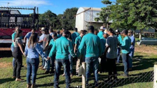 Dinâmicas de grupo feitas na fazenda. Foto: Divulgação