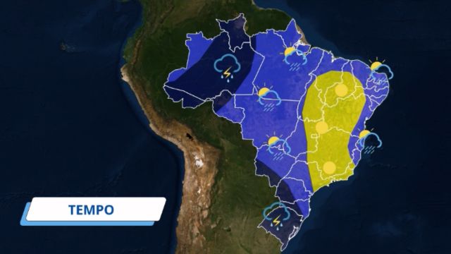 Chuvas com trovoadas e até queda de granizo no capim. Saiba como fica o tempo